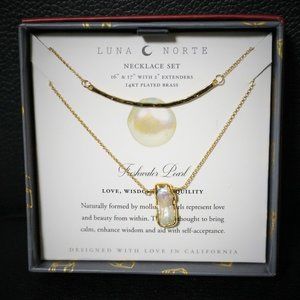 LUNA NORTE FRESHWATER PEARL NECKLACE SET NEW